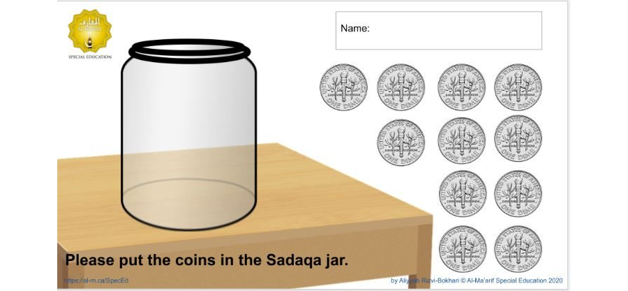 Drag n Drop Sadqa Jar Coins (Google Slides)