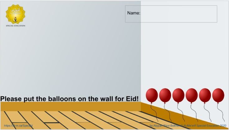 Drag n Drop Eid Balloons (Google Slides)
